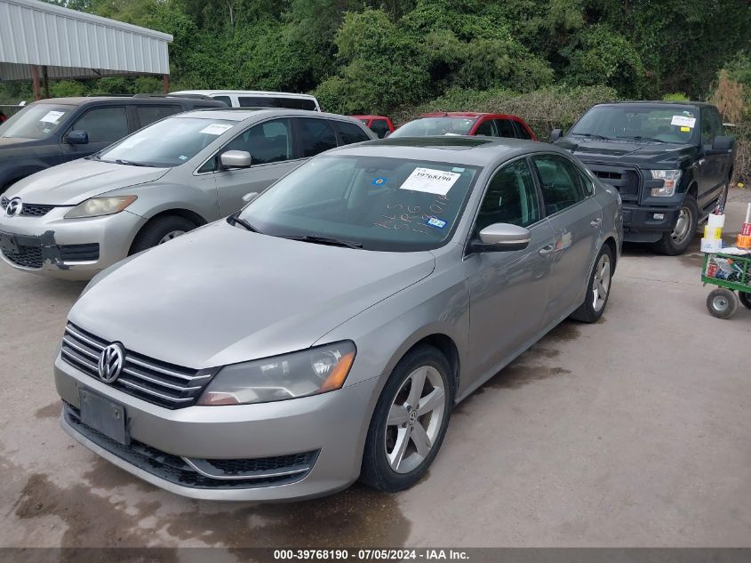 2013 Volkswagen Passat 2.5L Se VIN: 1VWBP7A38DC118014 Lot: 39768190