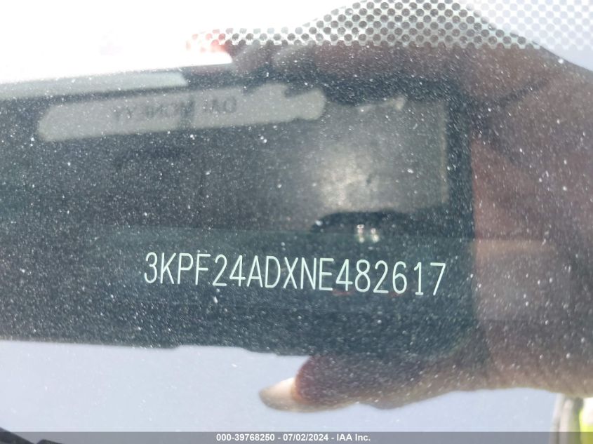 2022 Kia Forte Fe/Lxs VIN: 3KPF24ADXNE482617 Lot: 39768250