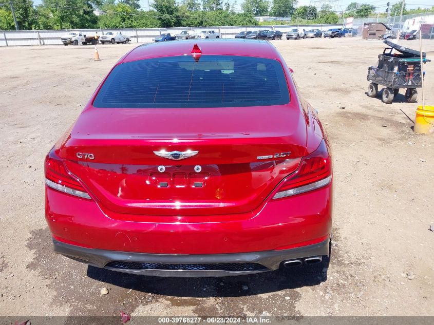 2019 Genesis G70 2.0T Advanced VIN: KMTG44LA7KU025683 Lot: 39768277