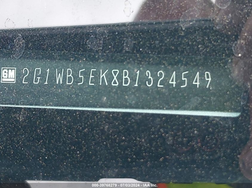 2011 Chevrolet Impala Lt VIN: 2G1WB5EK8B1324549 Lot: 39768279