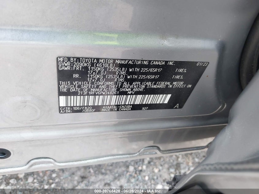 2023 TOYOTA RAV4 LE - 2T3F1RFV6PW348261