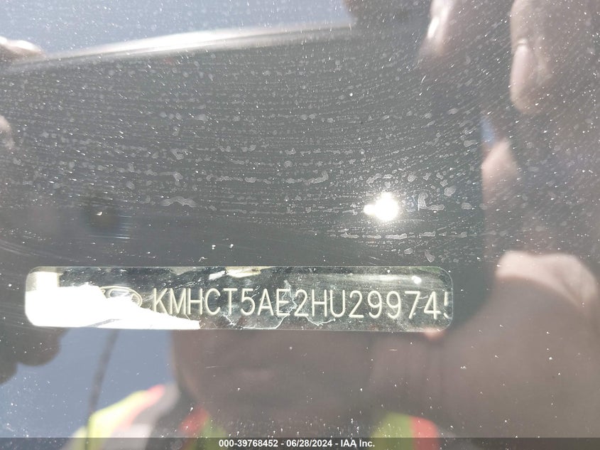 2017 Hyundai Accent Se VIN: KMHCT5AE2HU299745 Lot: 39768452