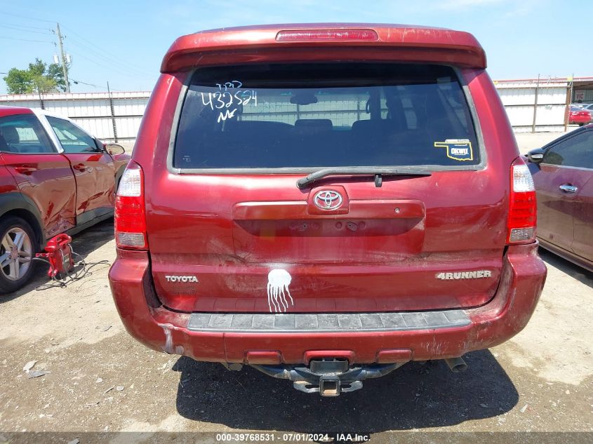 2006 Toyota 4Runner Sr5 Sport V8 VIN: JTEBT14R968033406 Lot: 39768531