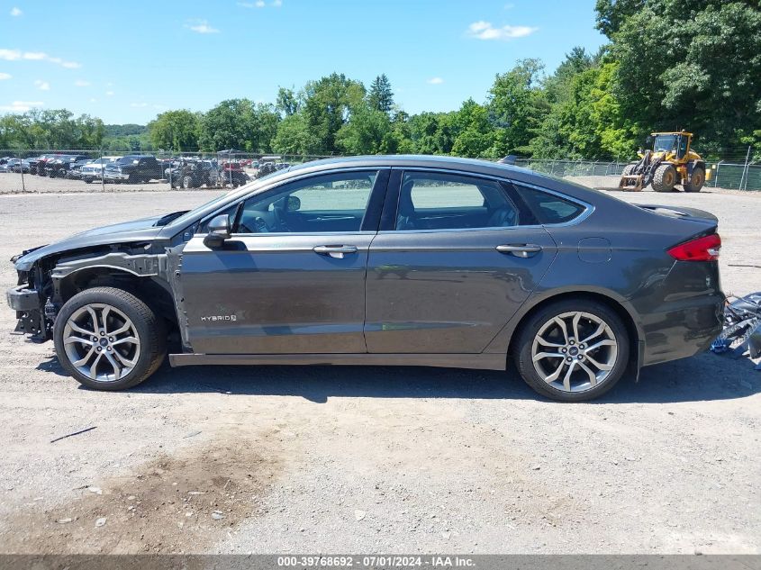 2019 Ford Fusion Hybrid Titanium VIN: 3FA6P0RU8KR176542 Lot: 39768692