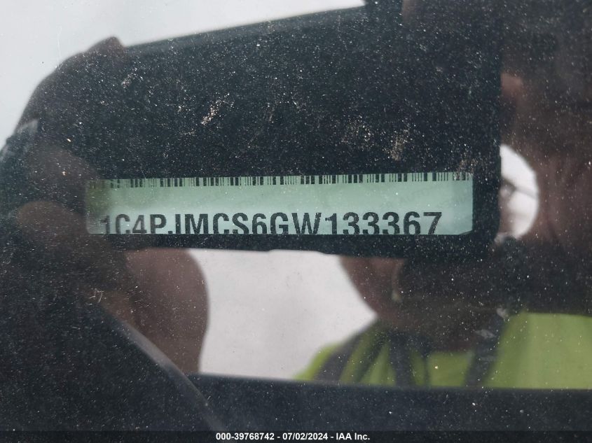 2016 Jeep Cherokee Latitude VIN: 1C4PJMCS6GW133367 Lot: 39768742