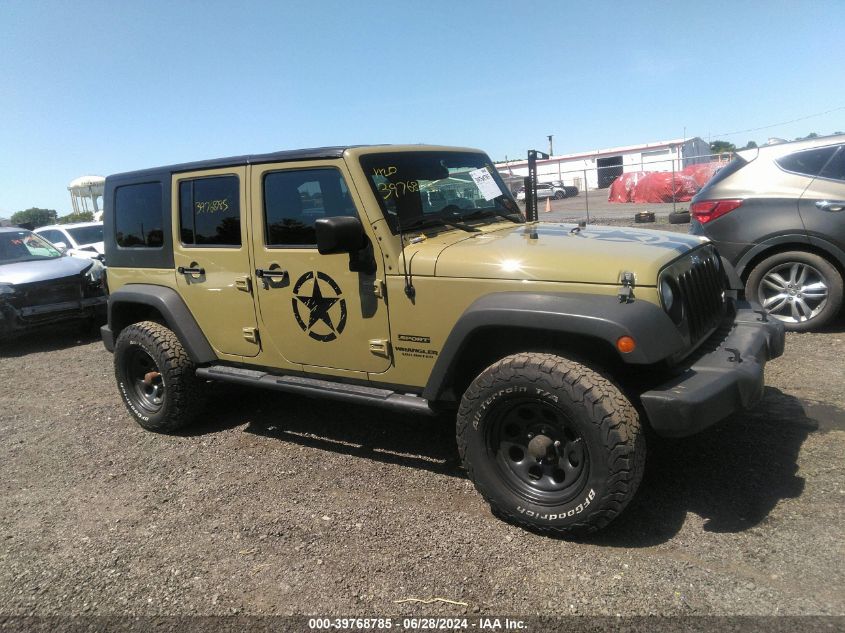 2013 Jeep Wrangler Unlimited Sport VIN: 1C4BJWDGXDL626255 Lot: 39768785