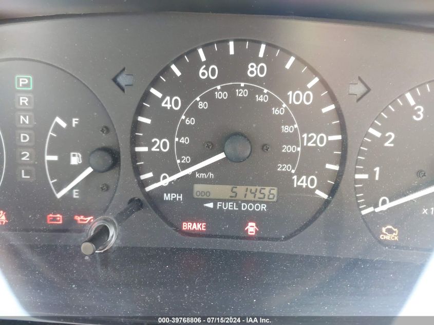 2000 Toyota Camry Le V6 VIN: 4T1BF22K7YU949451 Lot: 39768806