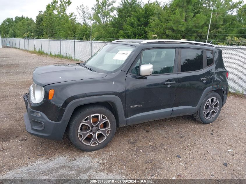 2015 Jeep Renegade Limited VIN: ZACCJADT9FPB81316 Lot: 39768810