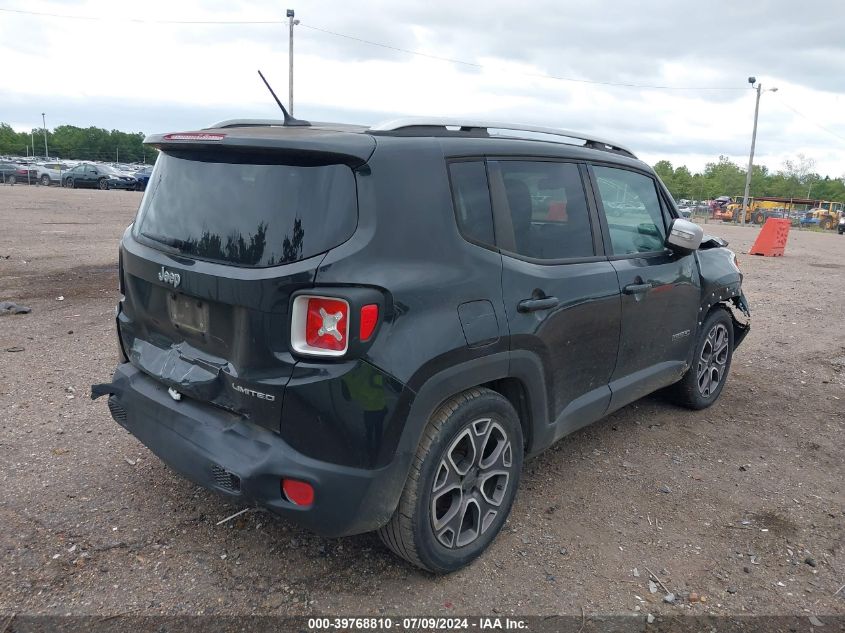 2015 Jeep Renegade Limited VIN: ZACCJADT9FPB81316 Lot: 39768810