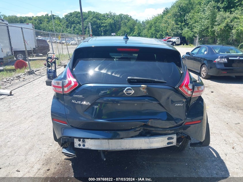 2016 Nissan Murano S VIN: 5N1AZ2MH2GN145118 Lot: 39768822