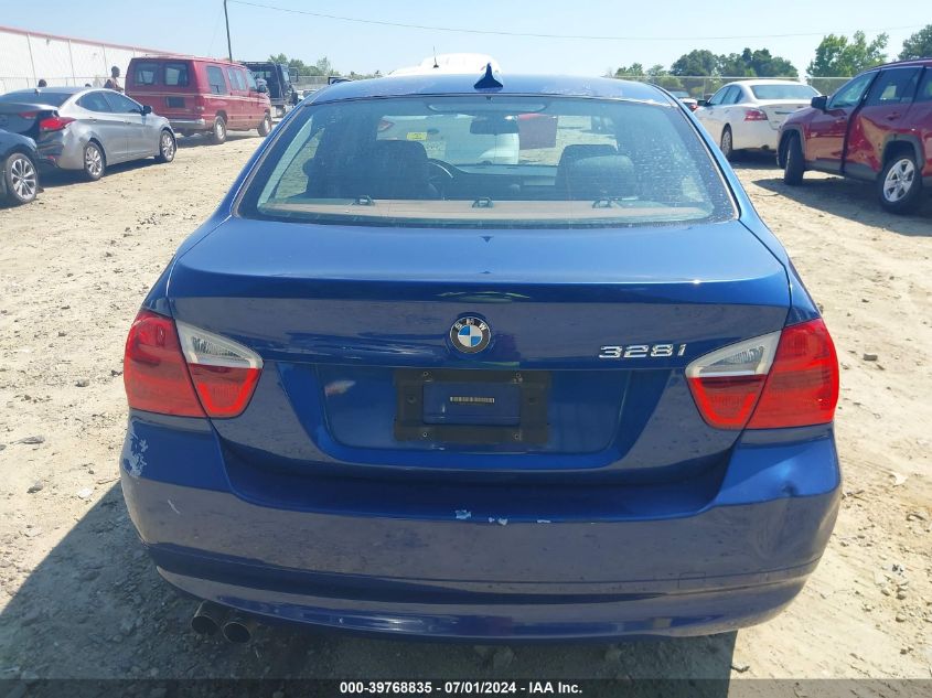 2008 BMW 328I VIN: WBAVA375X8NL19293 Lot: 39768835