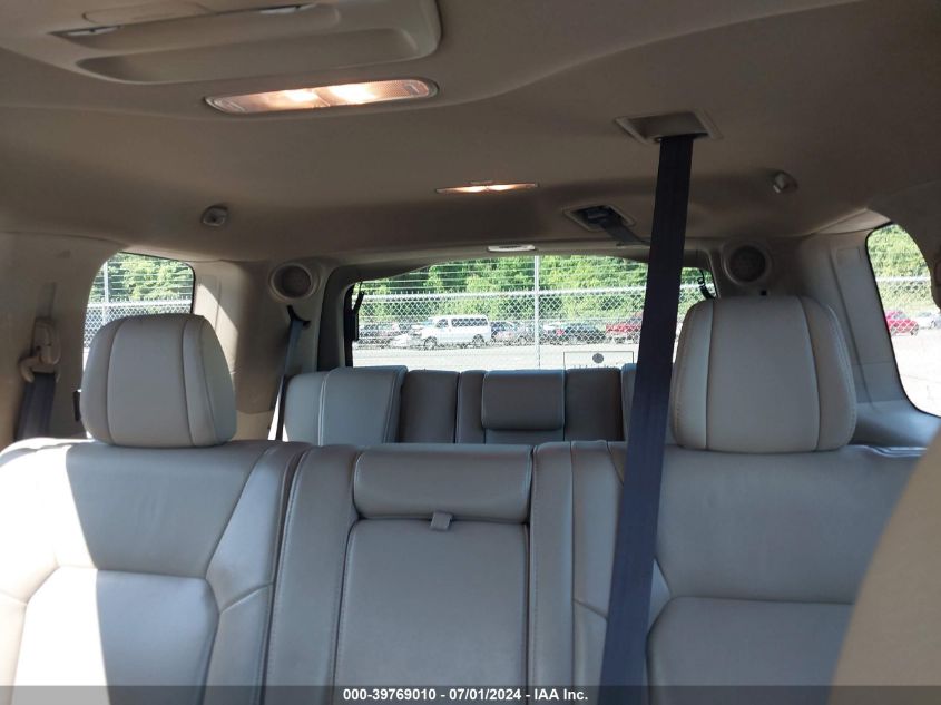 2012 Honda Pilot Touring VIN: 5FNYF4H98CB050517 Lot: 39769010