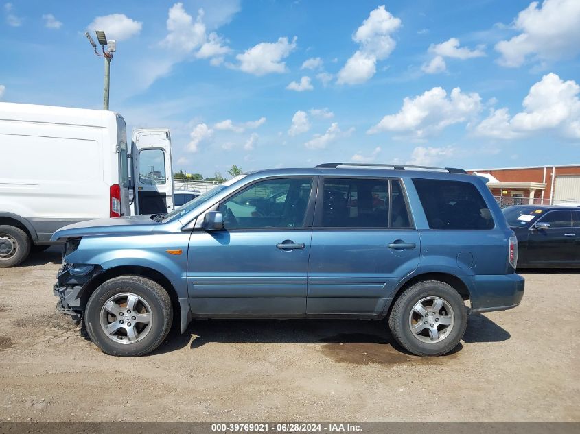 2007 Honda Pilot Ex-L VIN: 5FNYF28567B015210 Lot: 39769021