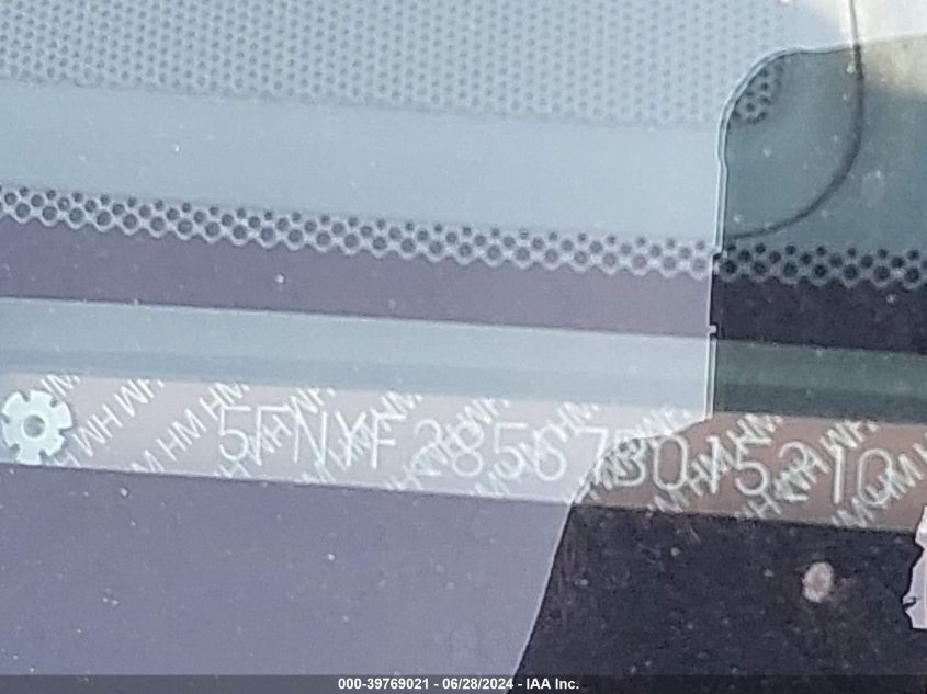 2007 Honda Pilot Ex-L VIN: 5FNYF28567B015210 Lot: 39769021