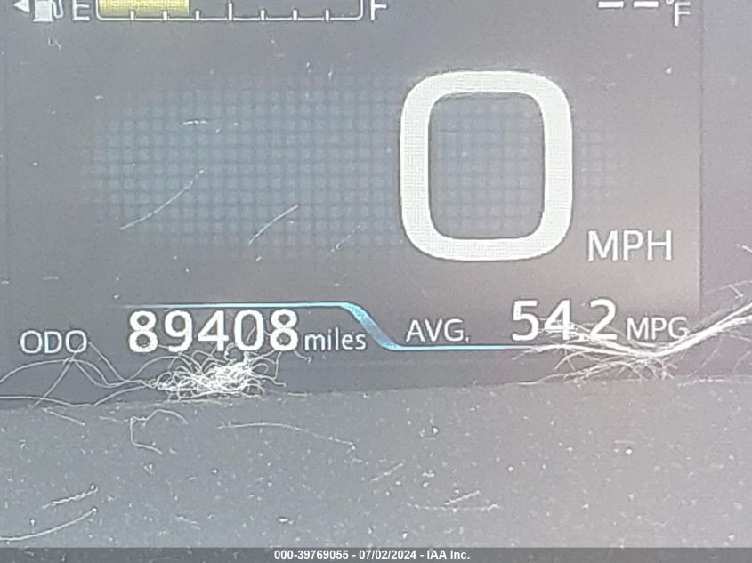 2019 Toyota Prius VIN: JTDKARFU9K3102614 Lot: 39769055