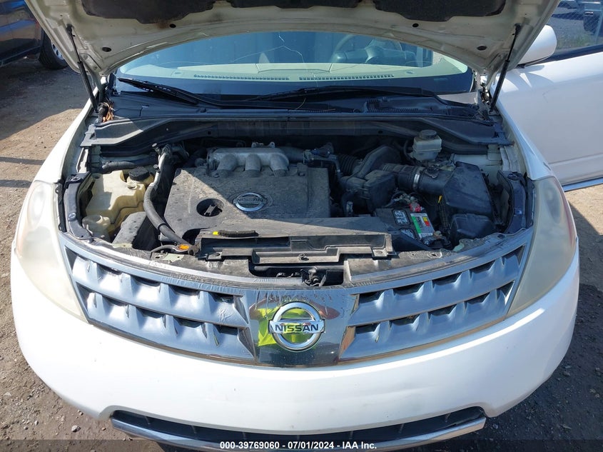 2007 Nissan Murano Sl VIN: JN8AZ08T87W516403 Lot: 39769060