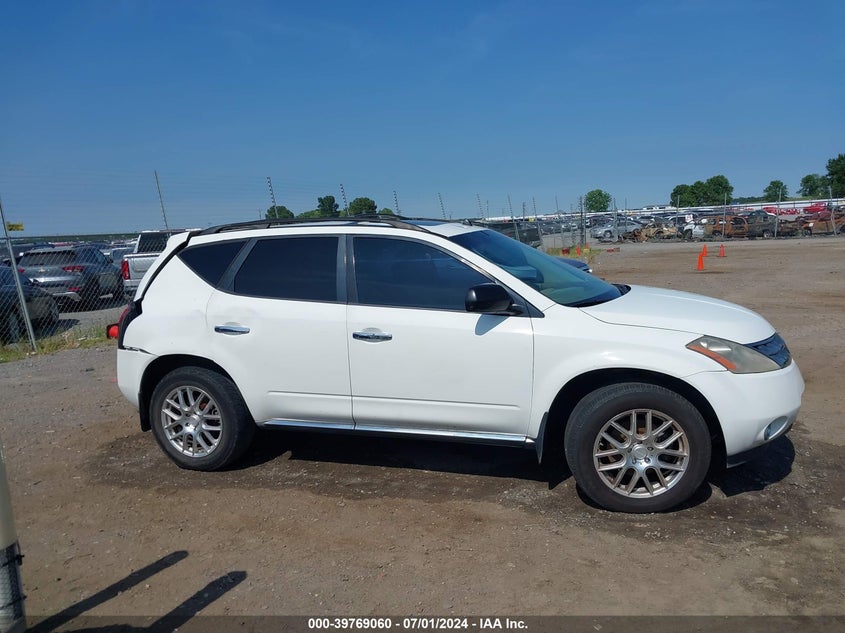 2007 Nissan Murano Sl VIN: JN8AZ08T87W516403 Lot: 39769060