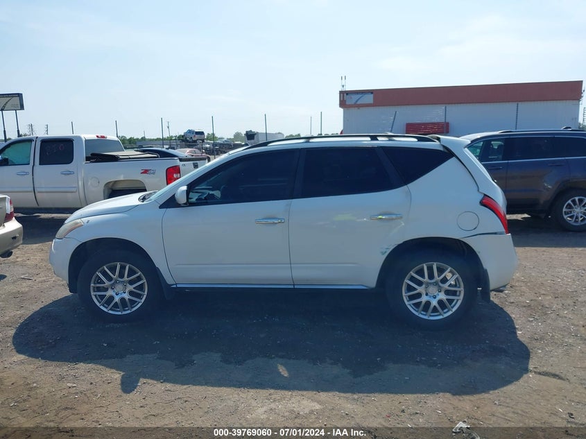 2007 Nissan Murano Sl VIN: JN8AZ08T87W516403 Lot: 39769060