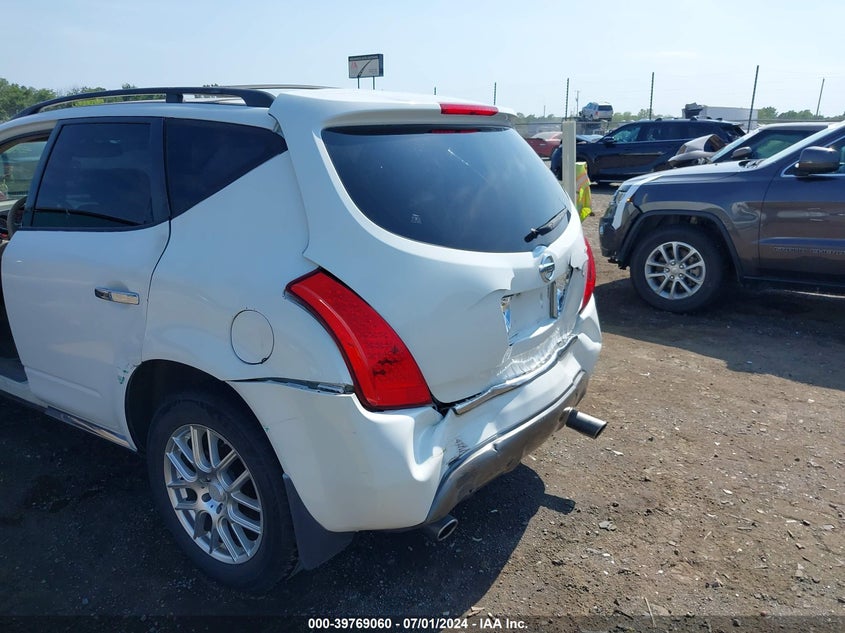 2007 Nissan Murano Sl VIN: JN8AZ08T87W516403 Lot: 39769060