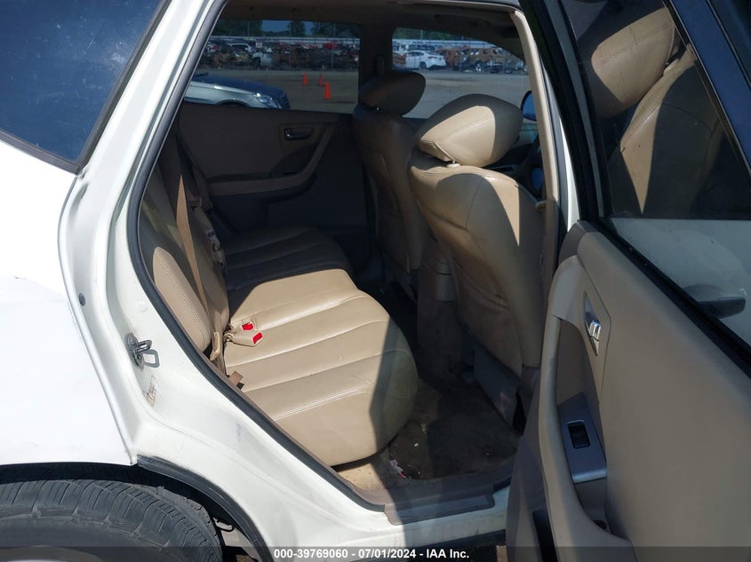 2007 Nissan Murano Sl VIN: JN8AZ08T87W516403 Lot: 39769060