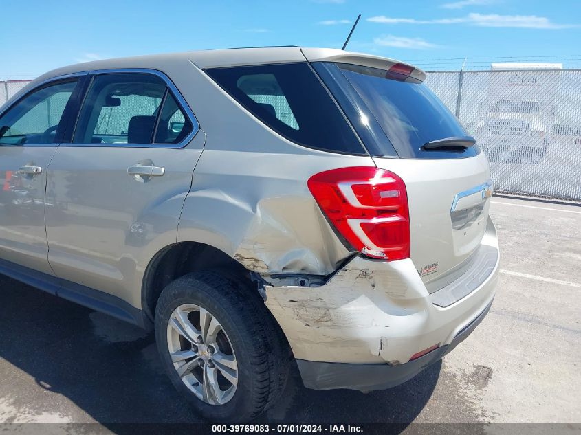 2016 Chevrolet Equinox Ls VIN: 1GNALBEK8GZ101527 Lot: 39769083