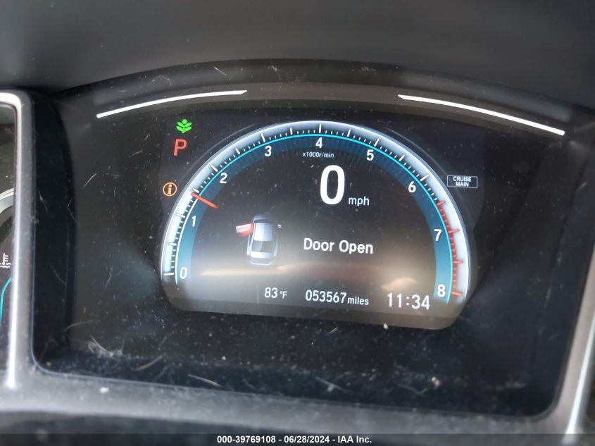 2018 Honda Civic Ex-T VIN: JHMFC1F37JX034100 Lot: 39769108