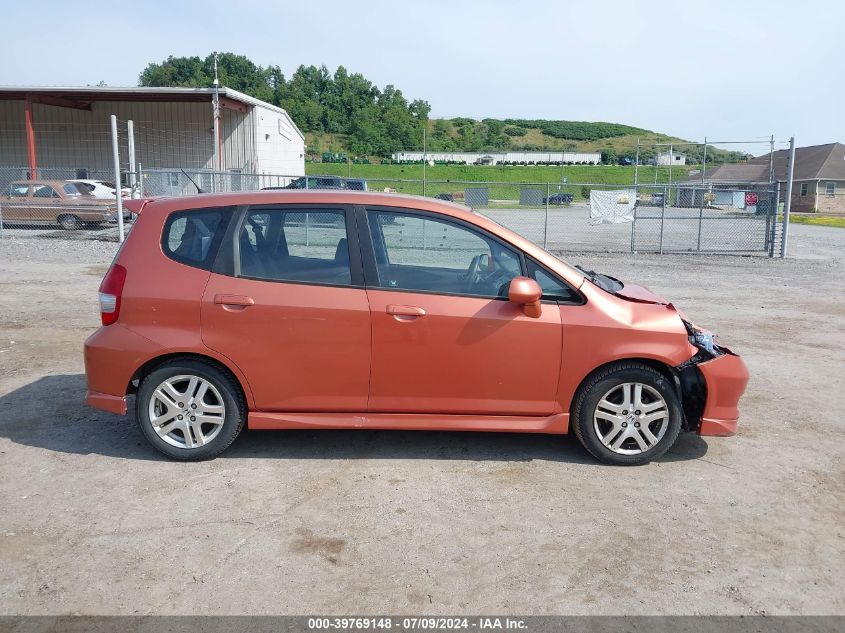 2008 Honda Fit Sport VIN: JHMGD38628S040351 Lot: 39769148