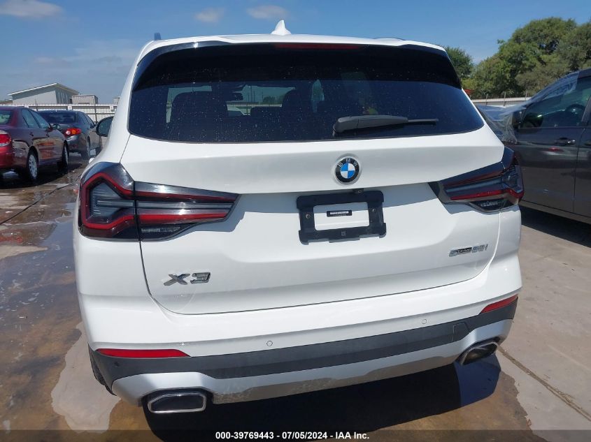 2022 BMW X3 Sdrive30I VIN: 5UX43DP06N9L95082 Lot: 39769443