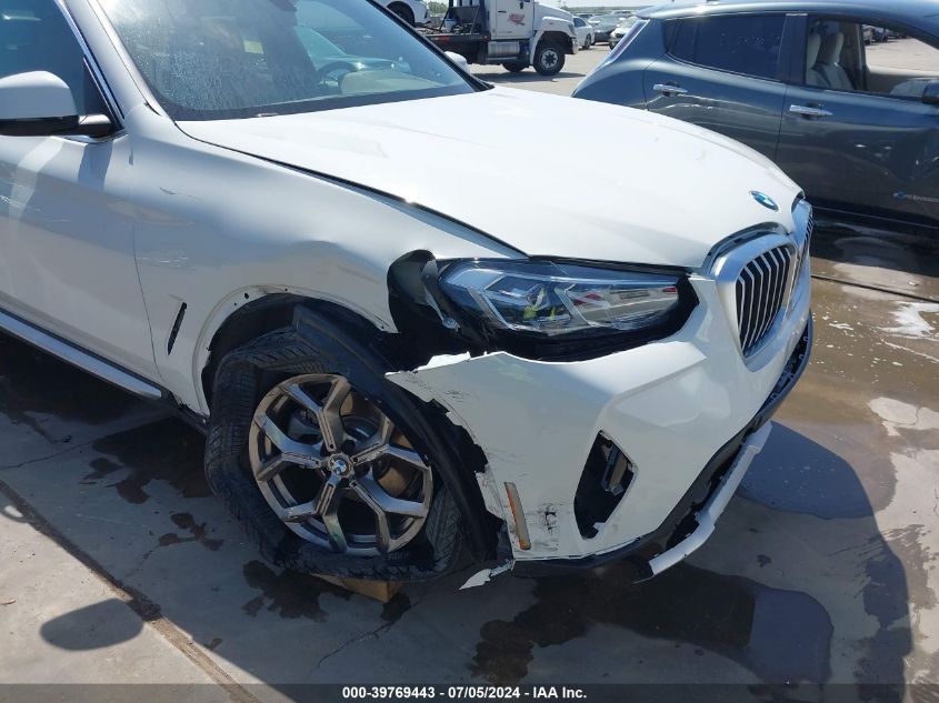 2022 BMW X3 Sdrive30I VIN: 5UX43DP06N9L95082 Lot: 39769443