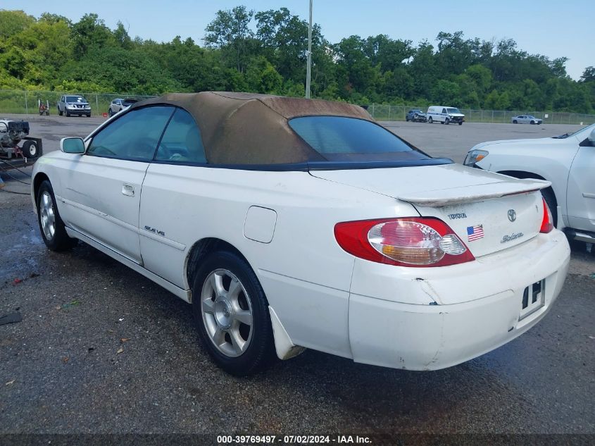 2002 Toyota Camry Solara Sle V6 VIN: 2T1FF28P52C598830 Lot: 39769497