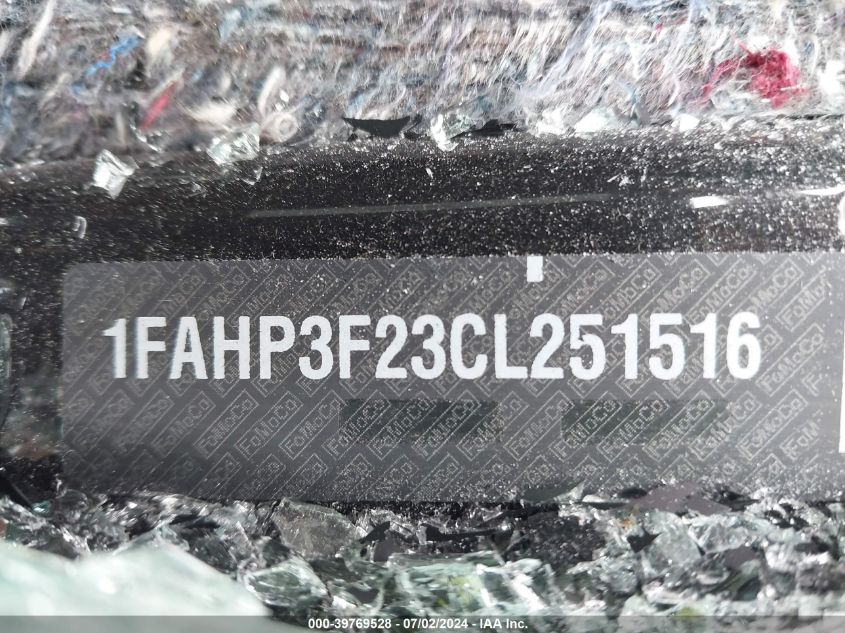 2012 Ford Focus Se VIN: 1FAHP3F23CL251516 Lot: 39769528