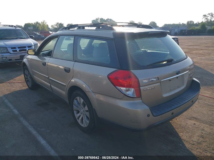 2008 Subaru Outback 2.5I/2.5I L.l. Bean Edition VIN: 4S4BP61C587316539 Lot: 39769542