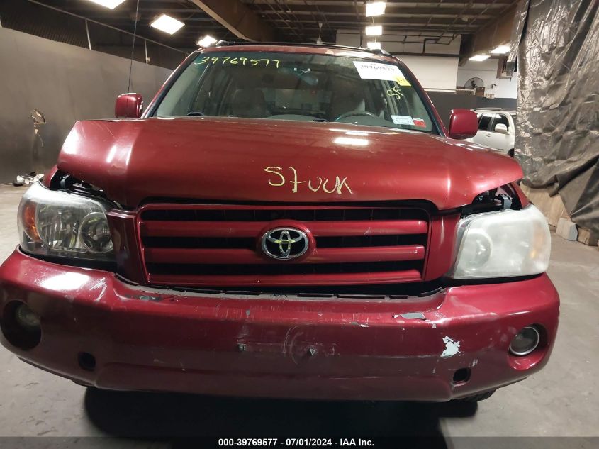 2005 Toyota Highlander V6 VIN: JTEEP21A450079115 Lot: 39769577