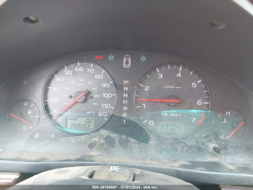 2002 Subaru Outback H6-3.0 L.l. Bean Edition VIN: 4S3BH806527619644 Lot: 39769597