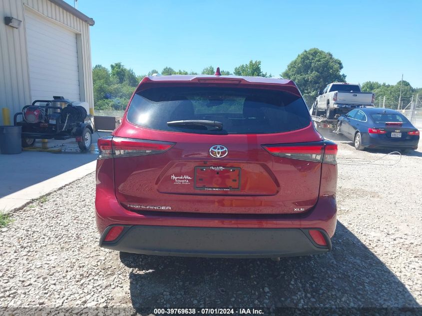 2022 Toyota Highlander Xle VIN: 5TDGZRAH2NS544209 Lot: 39769638