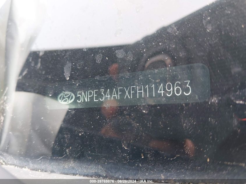 2015 Hyundai Sonata Sport VIN: 5NPE34AFXFH114963 Lot: 39769876