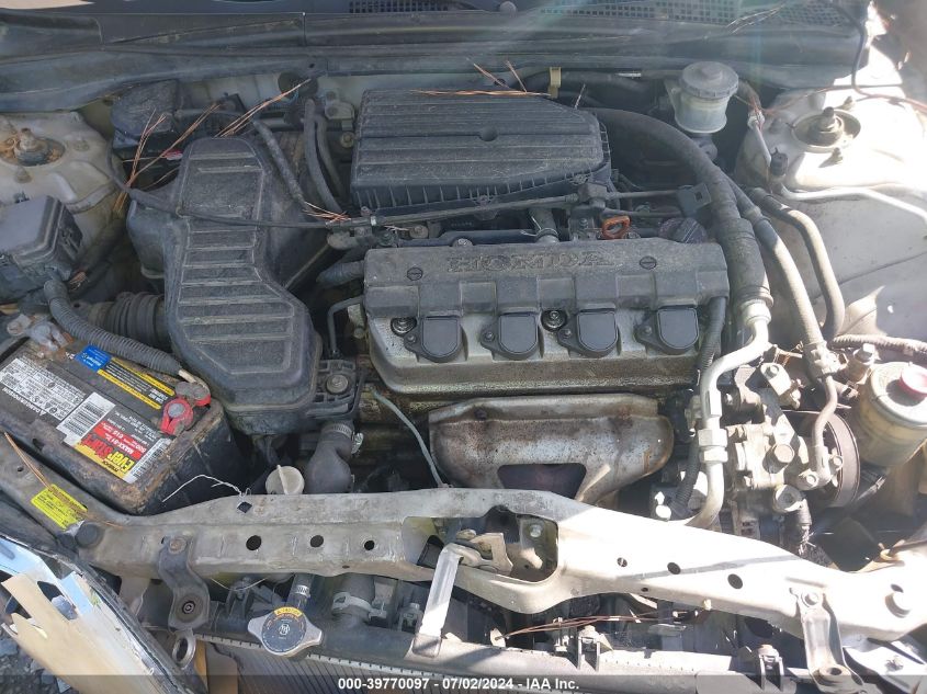 2003 Honda Civic Lx VIN: 1HGES16593L032202 Lot: 39770097