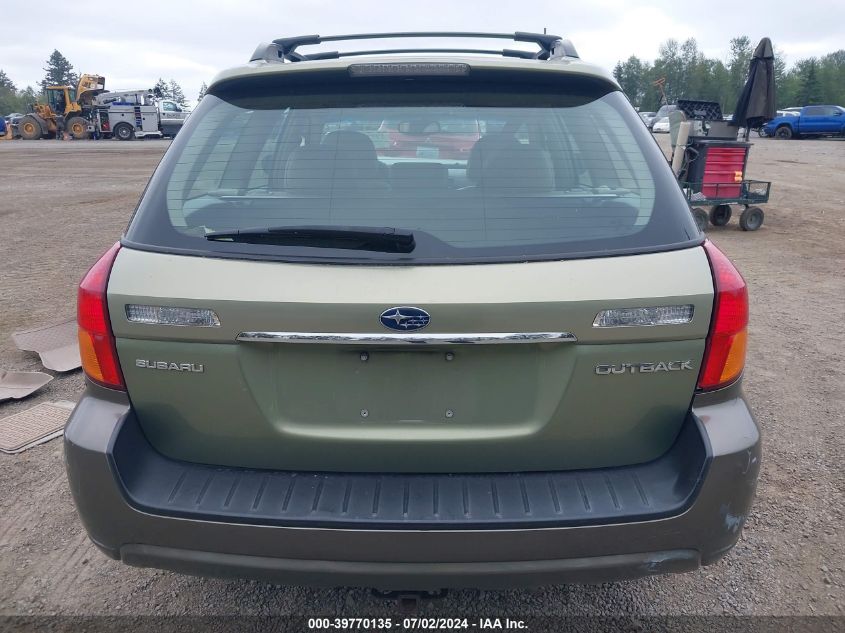 2005 Subaru Outback 2.5I Limited VIN: 4S4BP62C857306565 Lot: 39770135