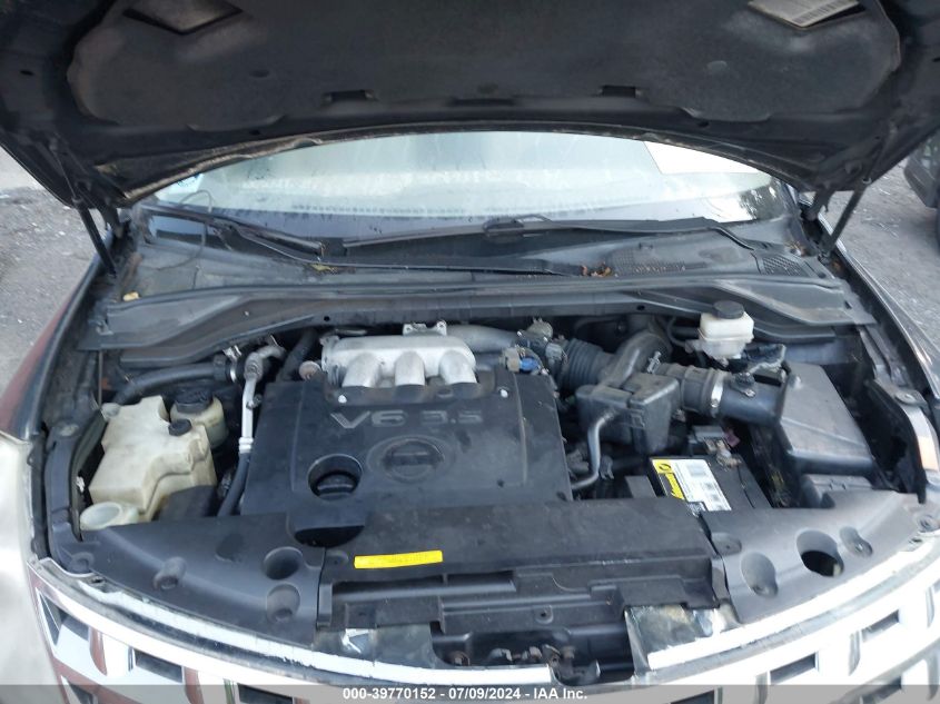 2005 Nissan Murano Sl VIN: JN8AZ08W95W428774 Lot: 39770152