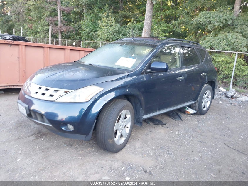 2005 Nissan Murano Sl VIN: JN8AZ08W95W428774 Lot: 39770152