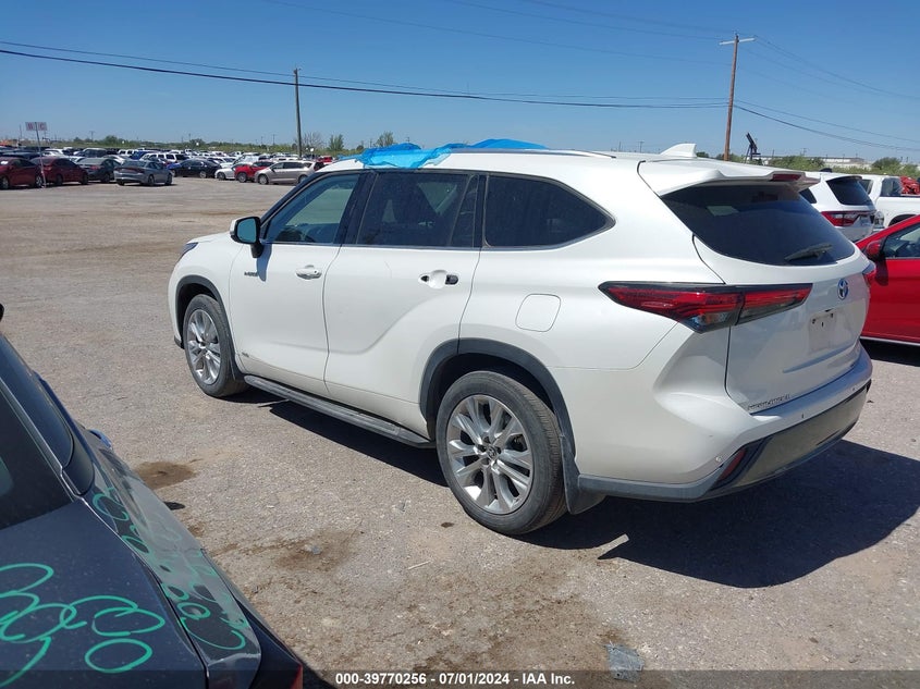 VIN 5TDDBRCH4MS523011 2021 TOYOTA HIGHLANDER HYBRID LIMITED