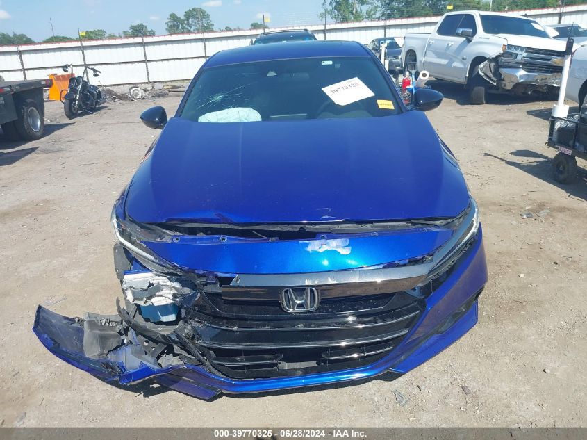 2021 Honda Accord Sport 2.0T VIN: 1HGCV2F3XMA023752 Lot: 39770325