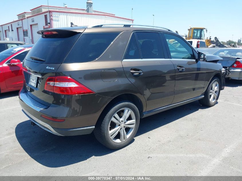 2014 Mercedes-Benz Ml 350 4Matic VIN: 4JGDA5HB7EA390190 Lot: 39770347