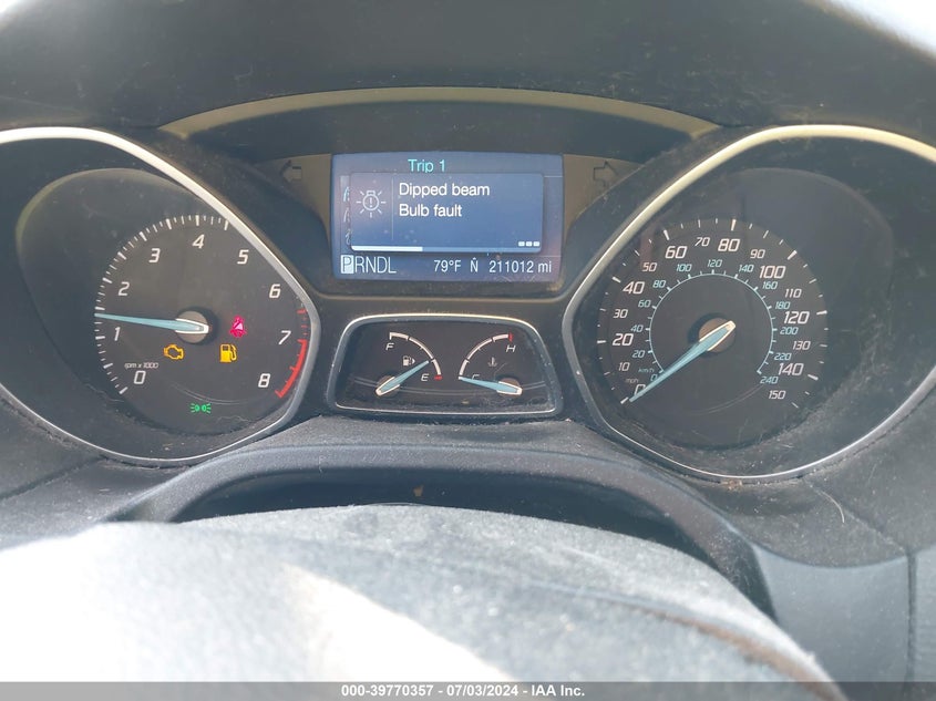 2012 Ford Focus Se VIN: 1FAHP3K2XCL344118 Lot: 39770357