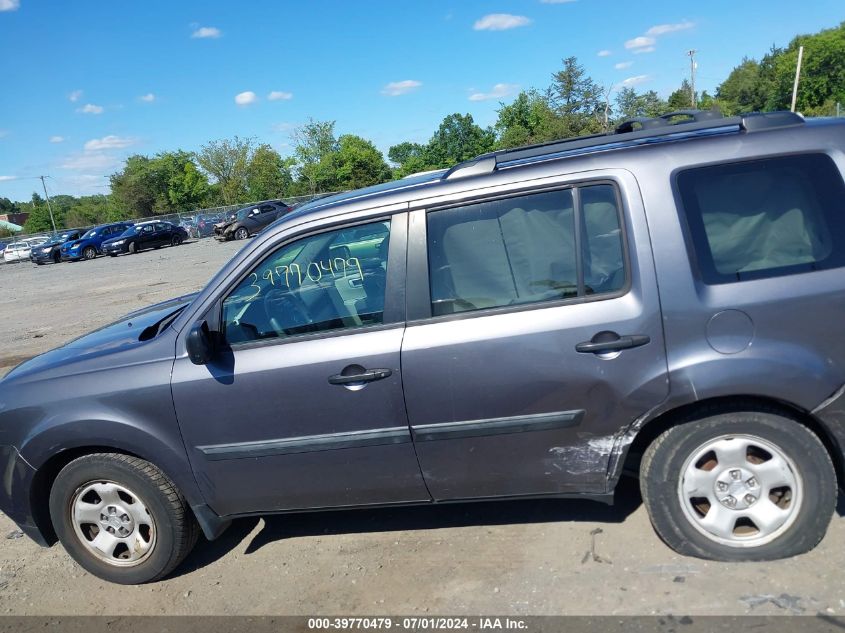 2014 Honda Pilot Lx VIN: 5FNYF4H28EB005213 Lot: 39770479