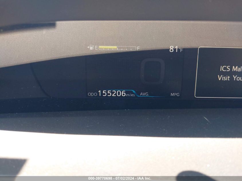 2018 Toyota Prius Two VIN: JTDKBRFU4J3072689 Lot: 39770698