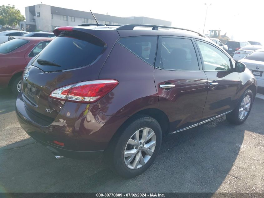 2014 Nissan Murano S/Sl/Sv/Le VIN: JN8AZ1MU9EW401021 Lot: 39770809