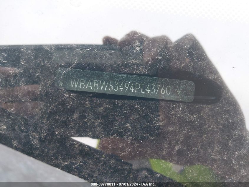 2004 BMW 330Ci VIN: WBABW53494PL43760 Lot: 39770811