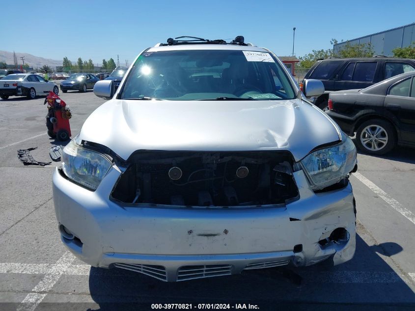 2008 Toyota Highlander Hybrid Limited VIN: JTEEW44A682010929 Lot: 39770821
