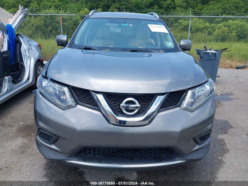 2016 Nissan Rogue Sv VIN: KNMAT2MT3GP632908 Lot: 39770880